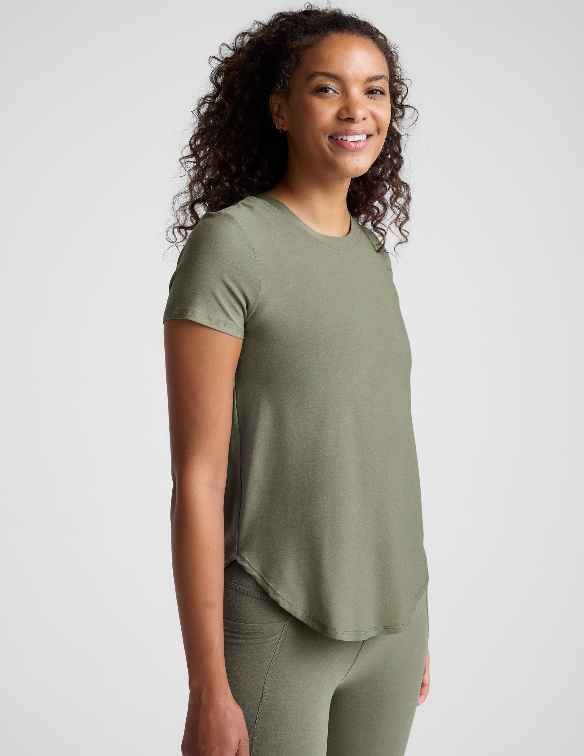 Featherweight Spacedye Relaxed Fit Short Sleeve Tee for Women - Comfort