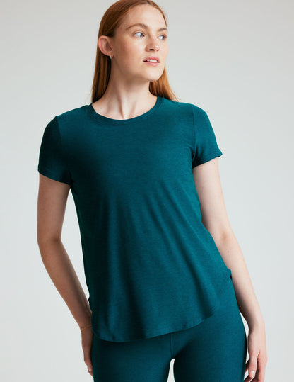 Featherweight Soft Relaxed Fit Tee - Lightweight Short Sleeve Curved Hem