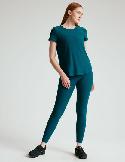 Featherweight Soft Relaxed Fit Tee - Lightweight Short Sleeve Curved Hem