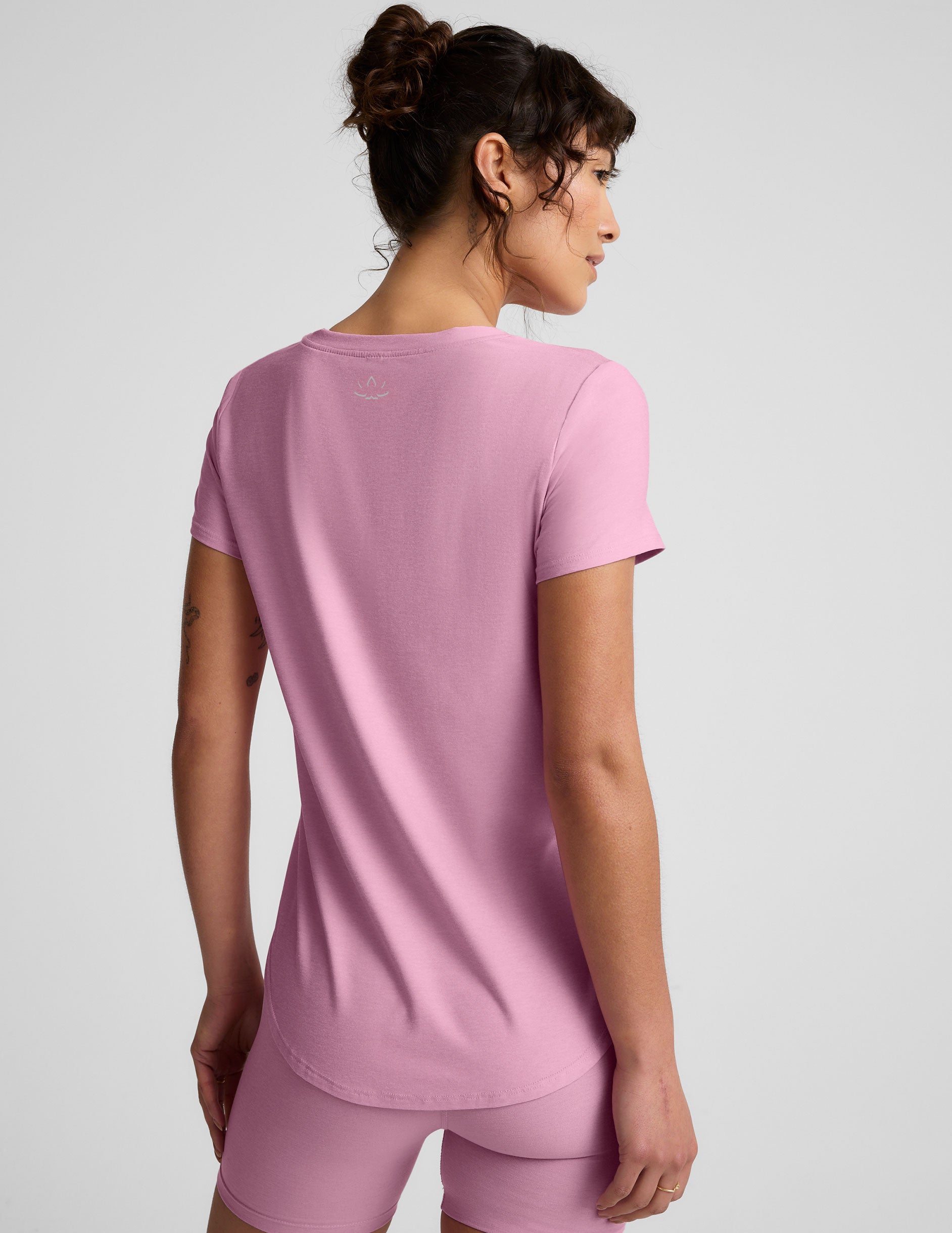 Featherweight Spacedye Relaxed Tee: Soft Short Sleeve Low Hip Coverage Top