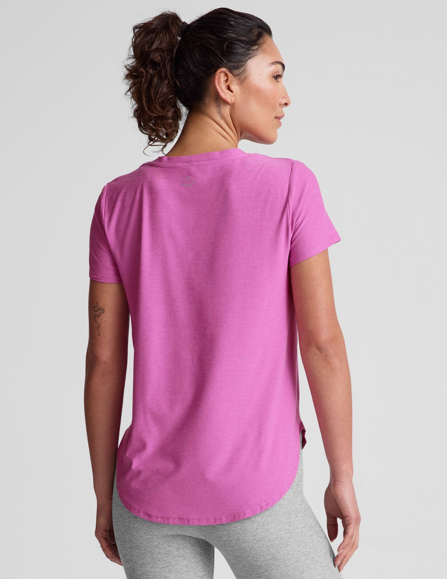Ultra-Soft Featherweight Spacedye Relaxed Fit Tee with Curved Hem
