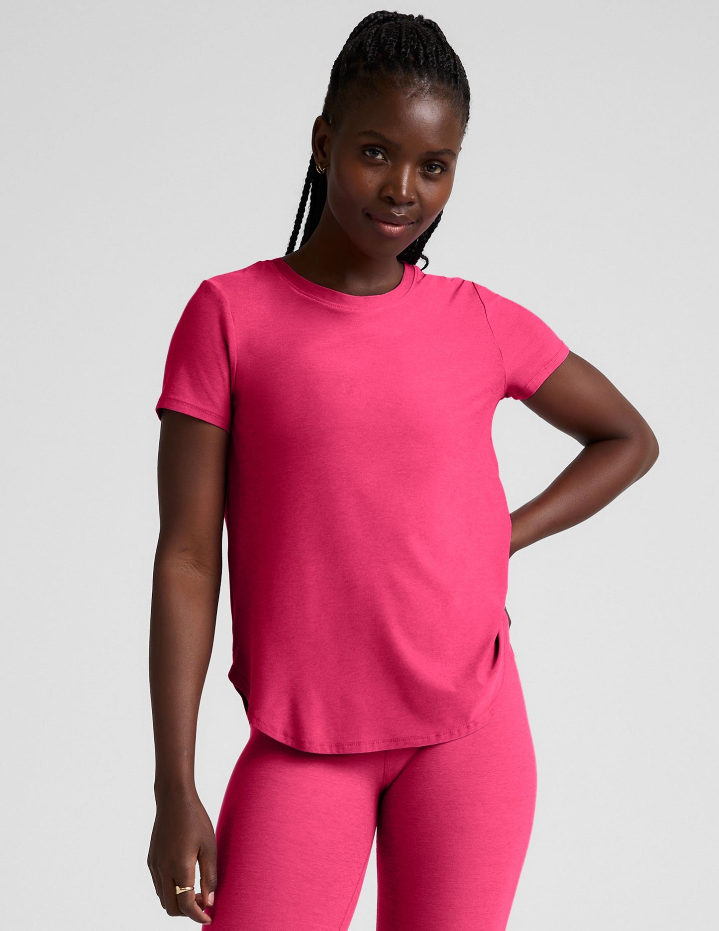 Soft Featherweight Spacedye Relaxed Fit Short Sleeve Tee for Everyday Comfort