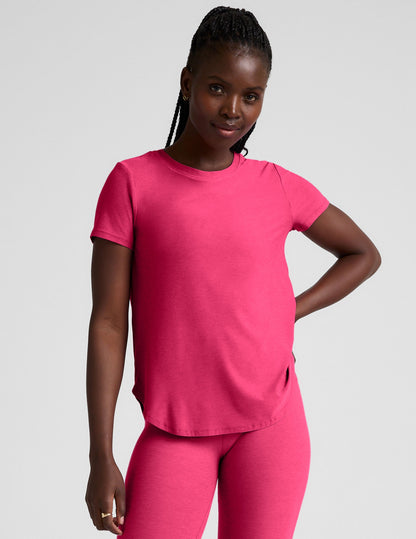 Soft Featherweight Spacedye Relaxed Fit Short Sleeve Tee for Everyday Comfort