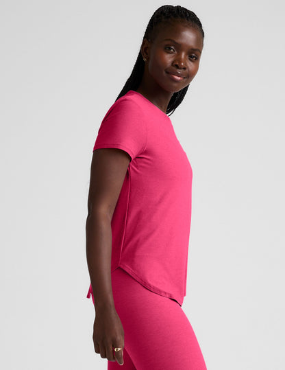 Soft Featherweight Spacedye Relaxed Fit Short Sleeve Tee for Everyday Comfort
