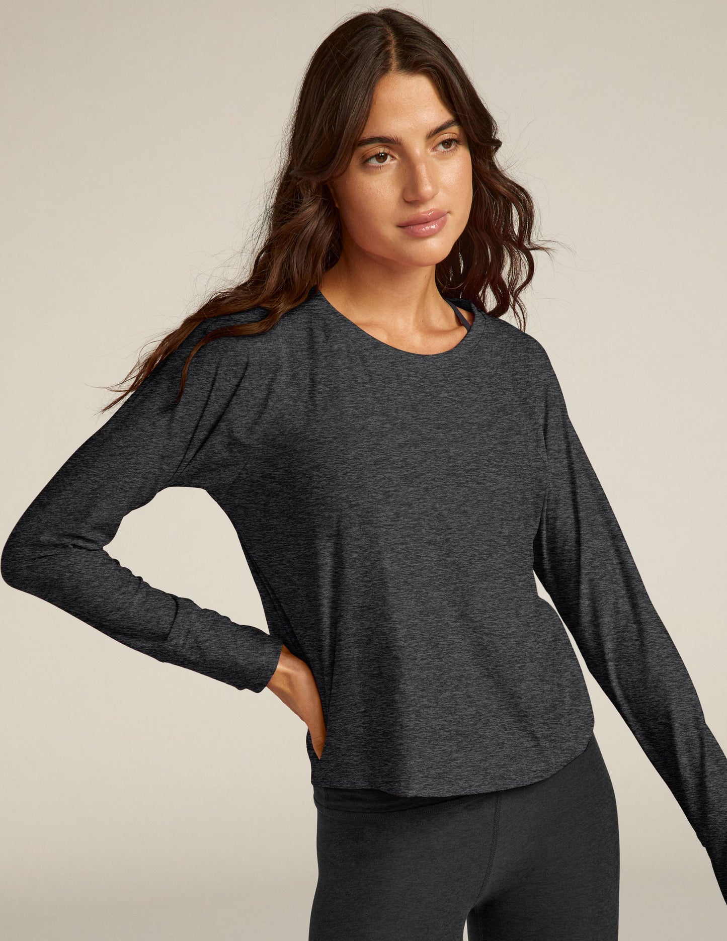 Soft Featherweight Daydreamer Pullover: Lightweight Long Sleeve Crew Neck Top
