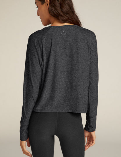 Soft Featherweight Daydreamer Pullover: Lightweight Long Sleeve Crew Neck Top