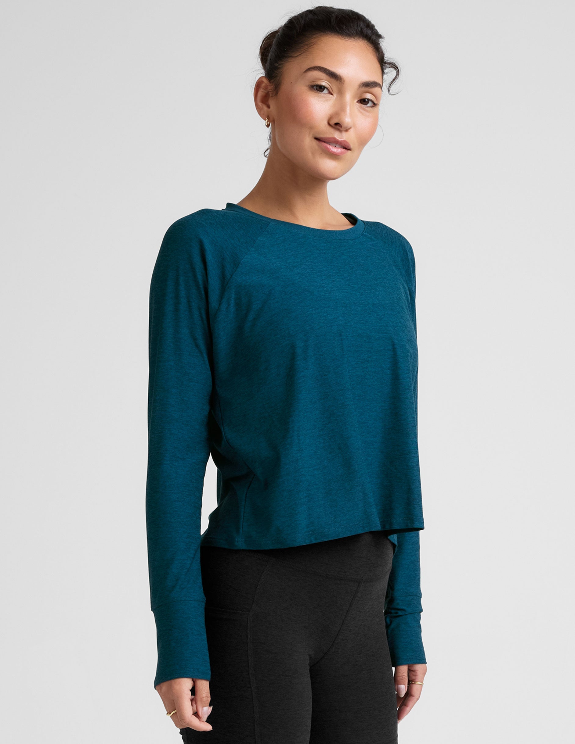 Featherweight Daydreamer Pullover: Buttery Soft Long Sleeve Yoga Tee