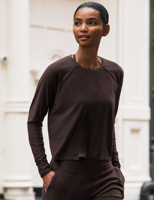 Buttery Soft Featherweight Daydreamer Pullover: Lightweight Raglan Long Sleeve Comfort Tee