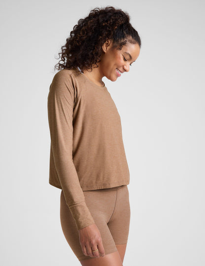 Buttery Soft Featherweight Daydreamer Pullover Long Sleeve Top with Raglan Shoulders