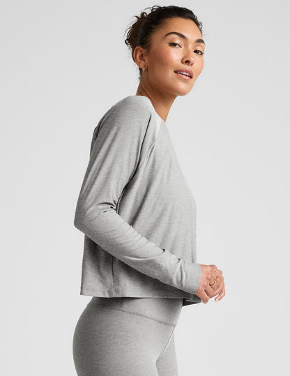 Buttery Soft Featherweight Daydreamer Pullover Tee: Lightweight Raglan Long Sleeve Top