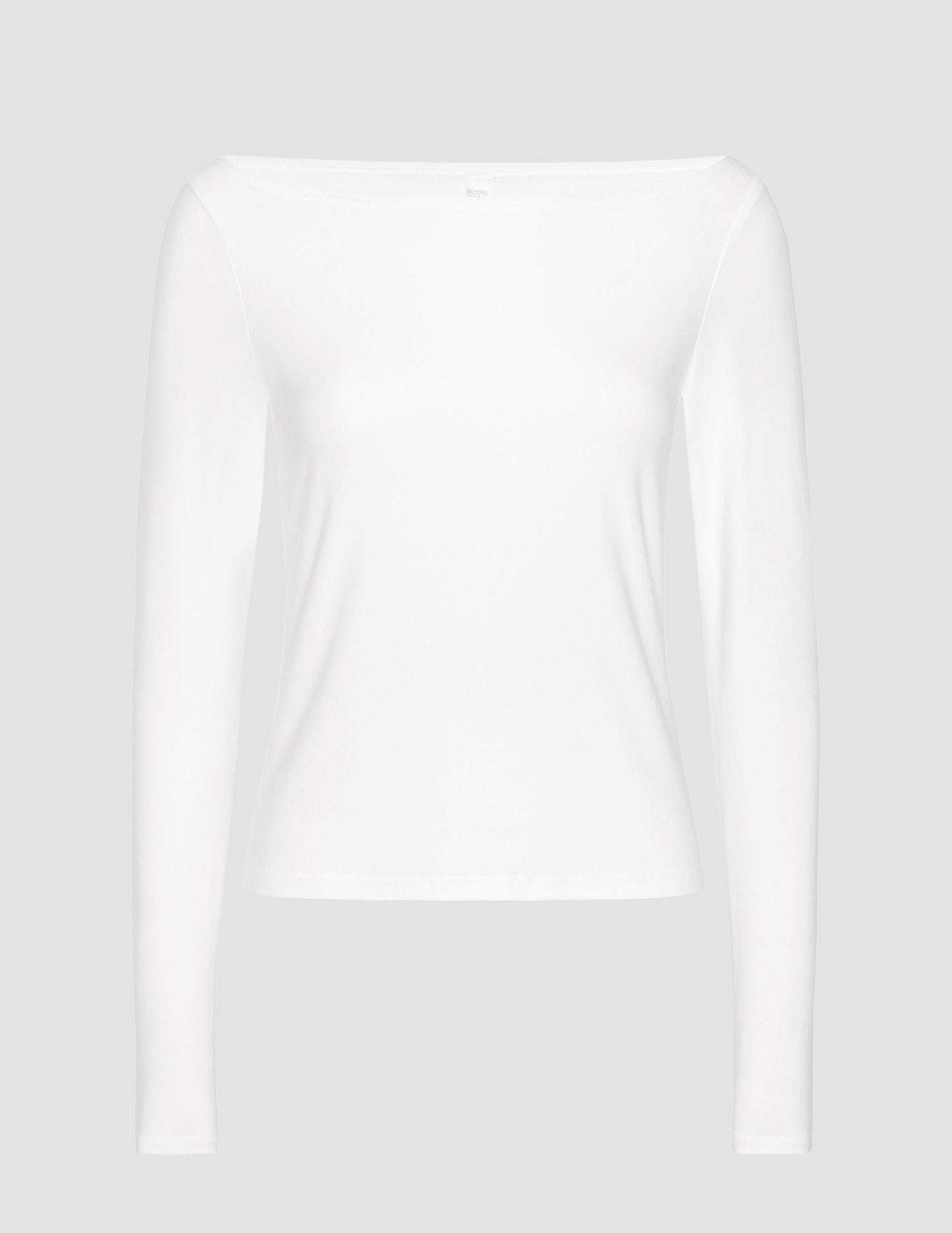 Cloud White Featherweight Sun Blocking Long Sleeve Boat Neck Pullover Top