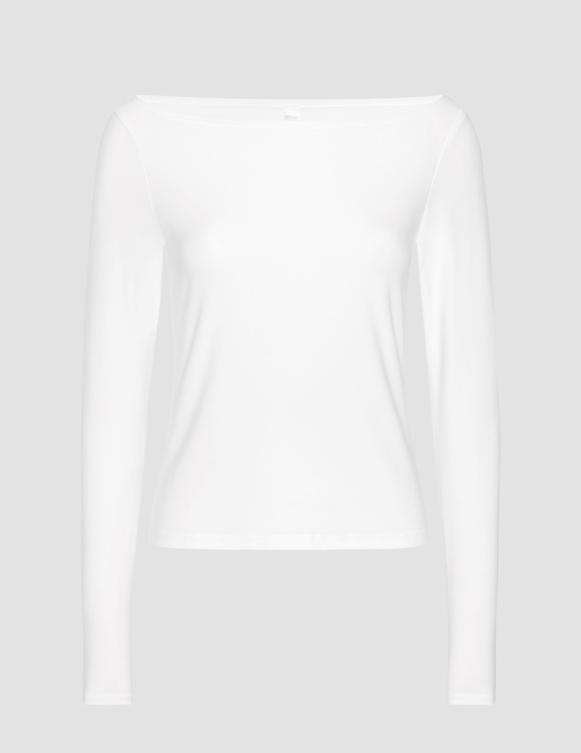Cloud White Featherweight Sun Blocking Long Sleeve Boat Neck Pullover Top