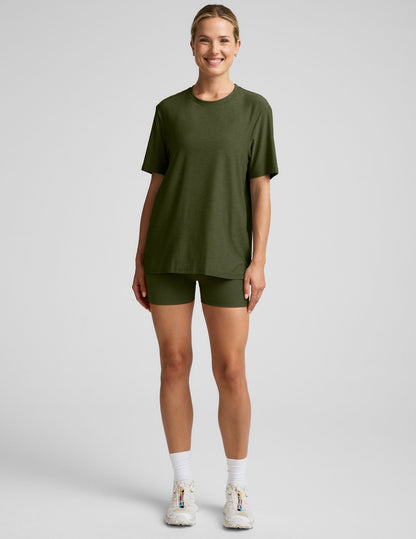Soft Lightweight Oversized Crew Tee for Women - Comfortable Everyday Wear