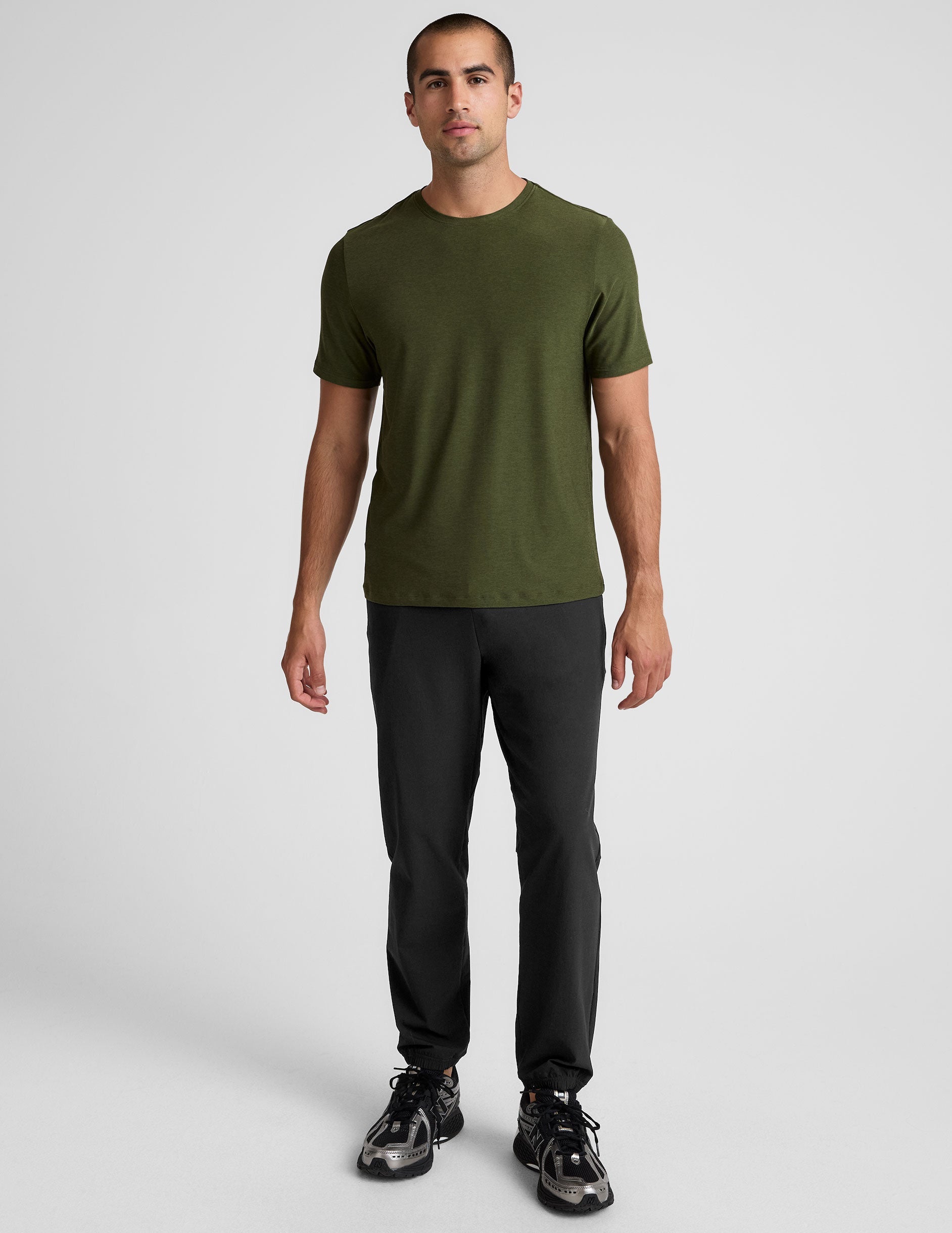 Always Beyond Men's Crew Neck Tee 2.0: Ultra-Soft, Lightweight, Ribbed Trim T-Shirt
