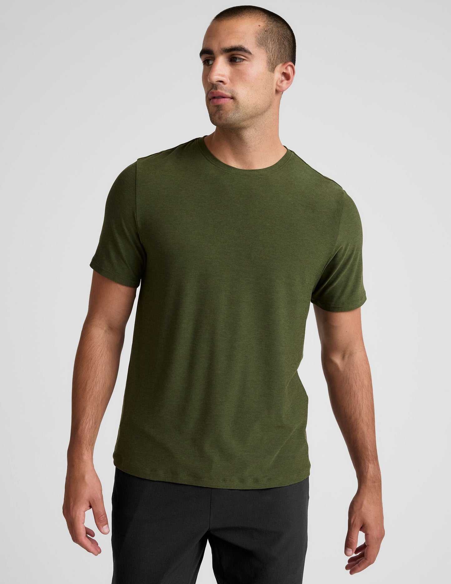 Always Beyond Men's Crew Neck Tee 2.0: Ultra-Soft, Lightweight, Ribbed Trim T-Shirt