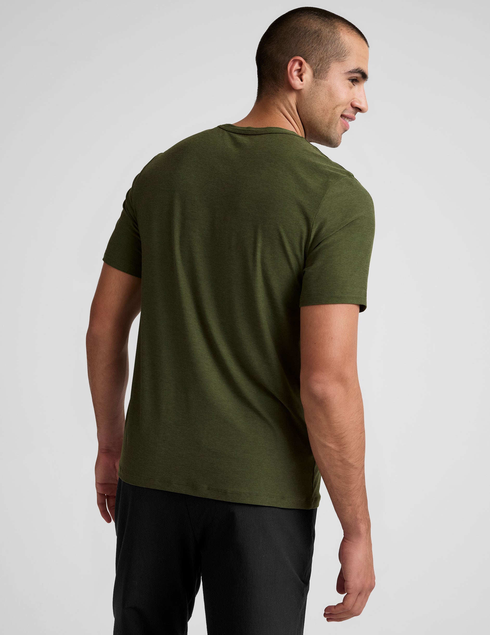 Always Beyond Men's Crew Neck Tee 2.0: Ultra-Soft, Lightweight, Ribbed Trim T-Shirt