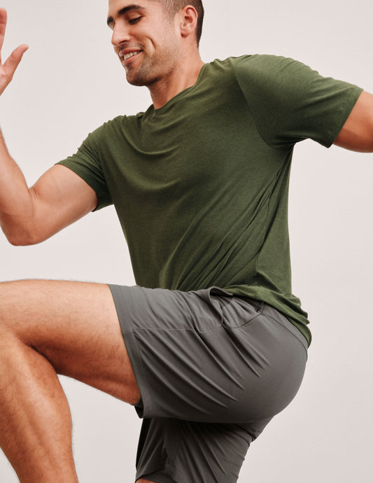 Always Beyond Men's Crew Neck Tee 2.0: Ultra-Soft, Lightweight, Ribbed Trim T-Shirt