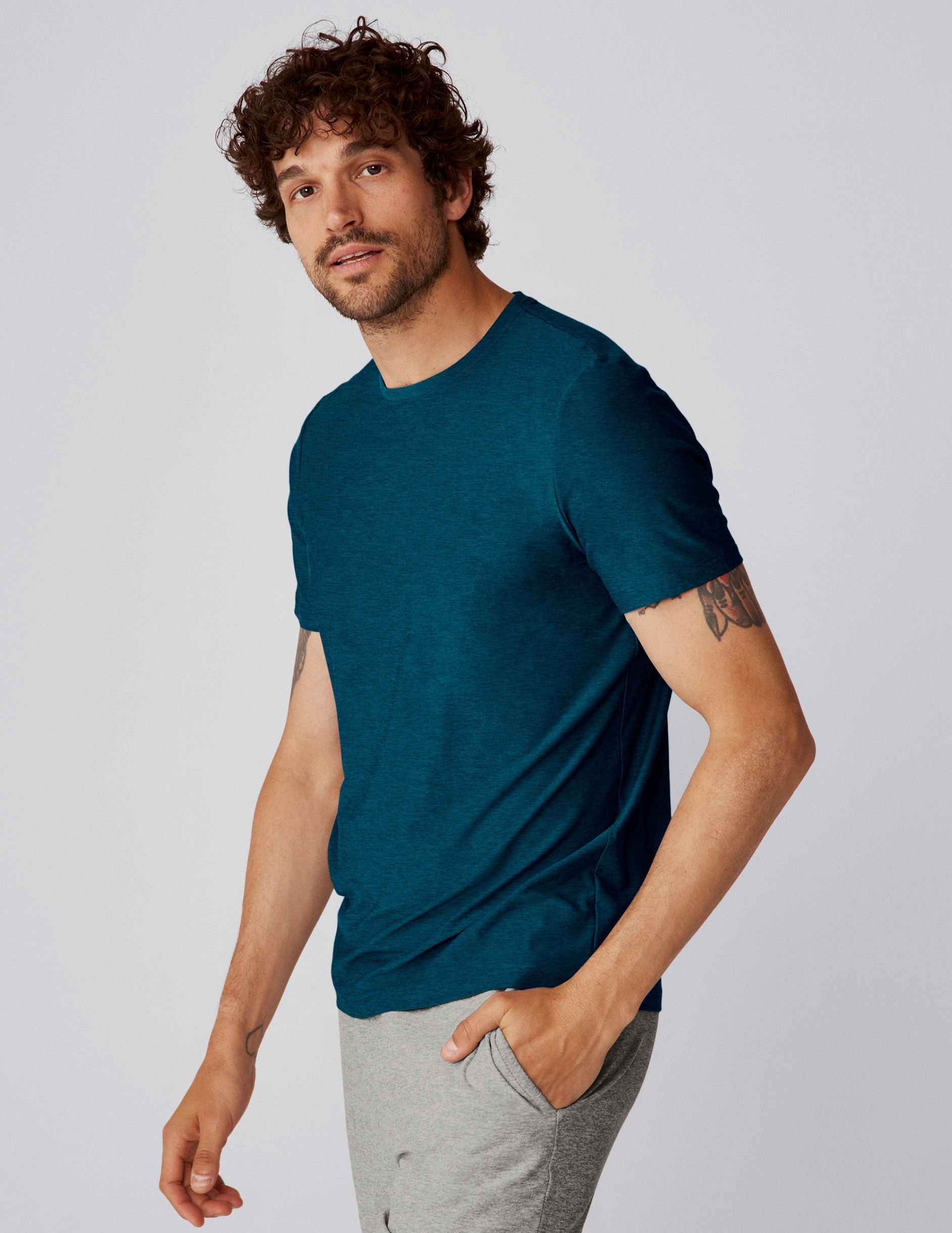 Always Beyond Men's Featherweight Spacedye Crew Tee: Ultimate Comfort & Style