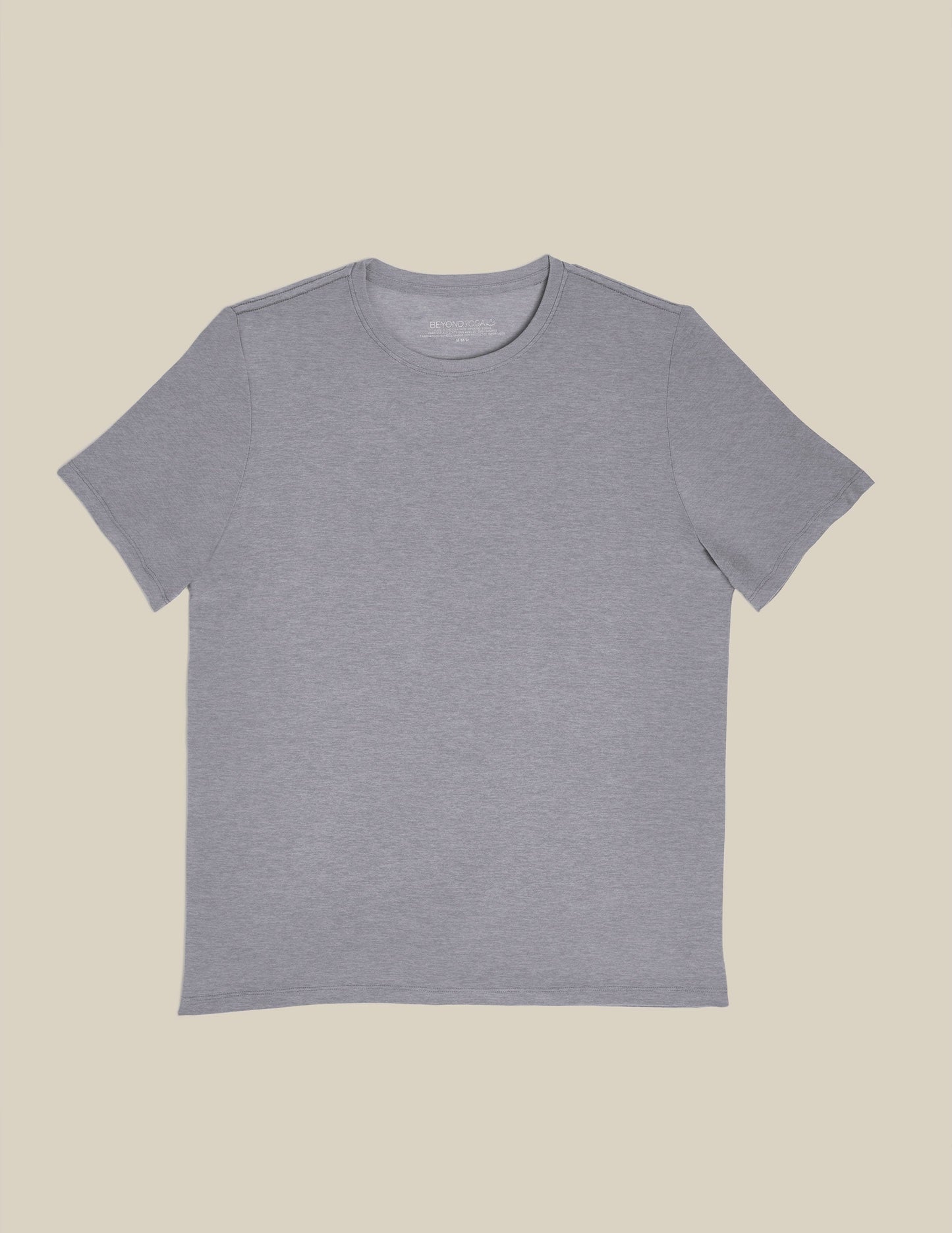 Men's Cloud Gray Heather Crew Tee Featherweight Spacedye Relaxed Fit T-Shirt