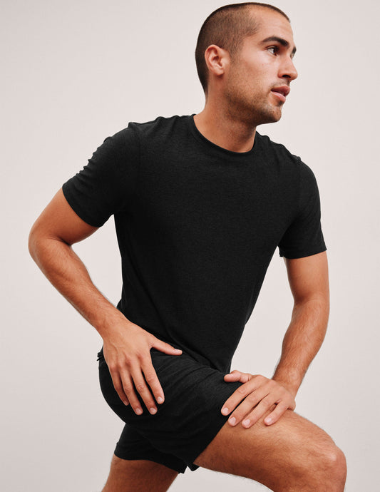 Beyond Yoga Men's Crew Tee 2.0 Lightweight Ribbed Trim Ultra-Soft Fabric