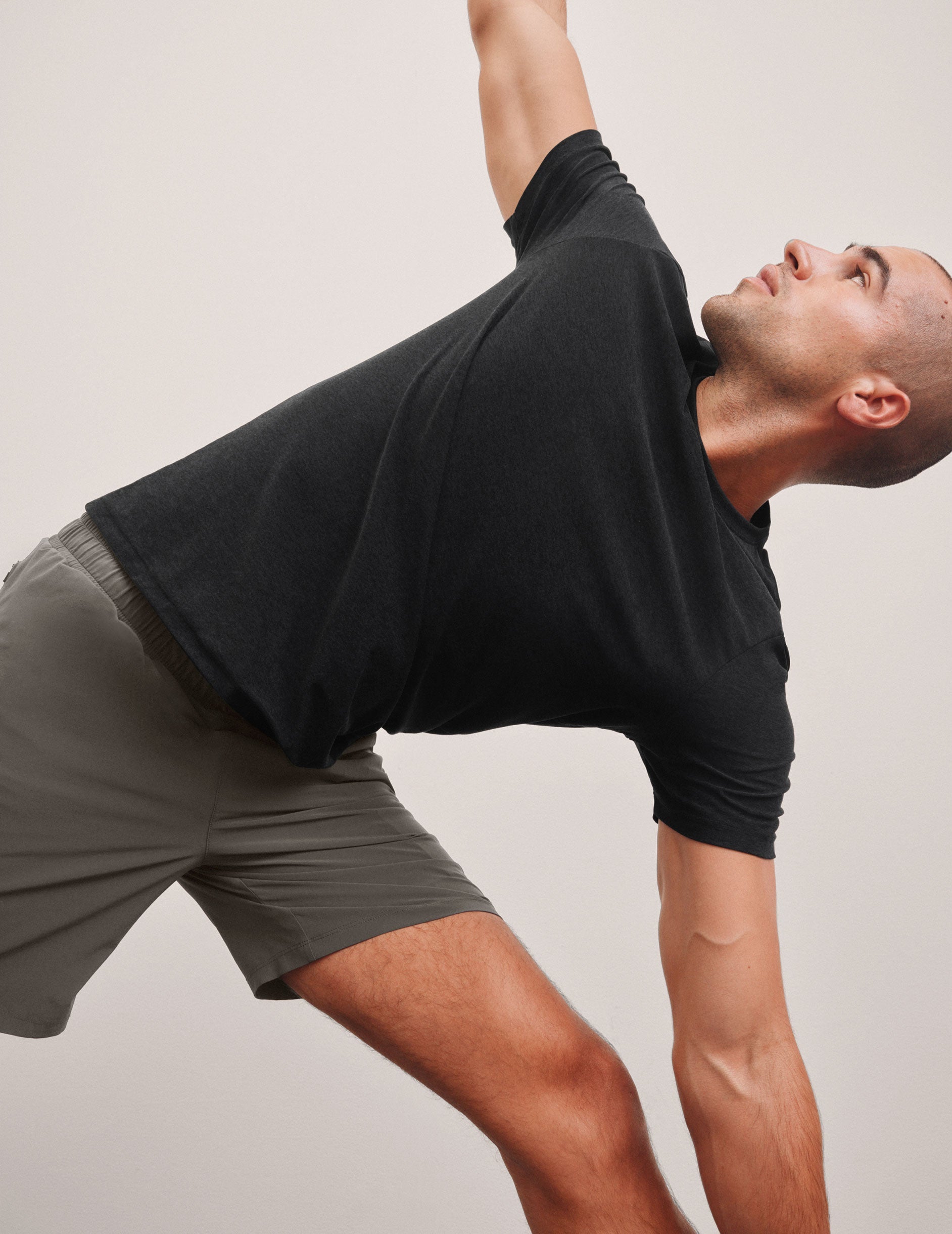 Beyond Yoga Men's Crew Tee 2.0 Lightweight Ribbed Trim Ultra-Soft Fabric