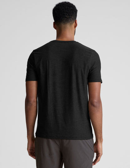 Beyond Yoga Men's Crew Tee 2.0 Lightweight Ribbed Trim Ultra-Soft Fabric