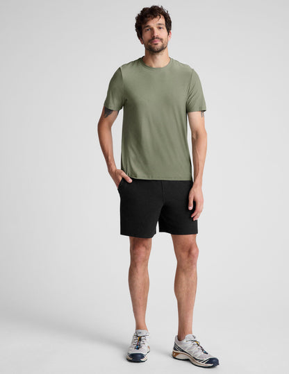 Beyond Yoga Men's Lightweight Soft Crew Neck Tee Rib Trim
