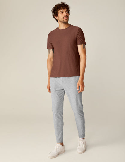 Beyond Yoga Men's Featherweight Spacedye Crew Neck Tee - Maple Heather
