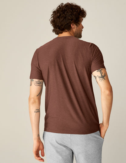 Beyond Yoga Men's Featherweight Spacedye Crew Neck Tee - Maple Heather