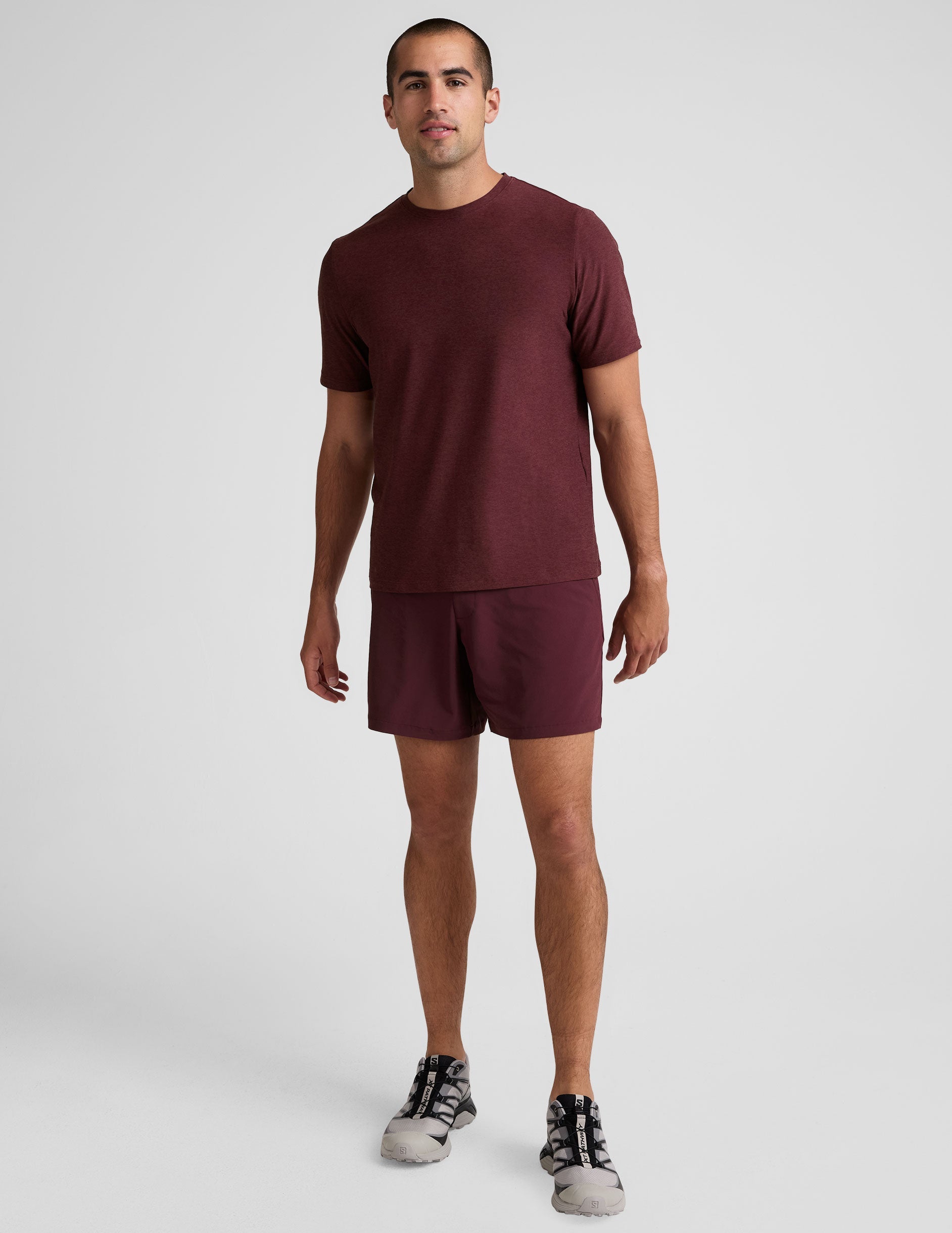 Comfortable Men's Crew Neck Tee Lightweight Soft Heather Fabric T-Shirt