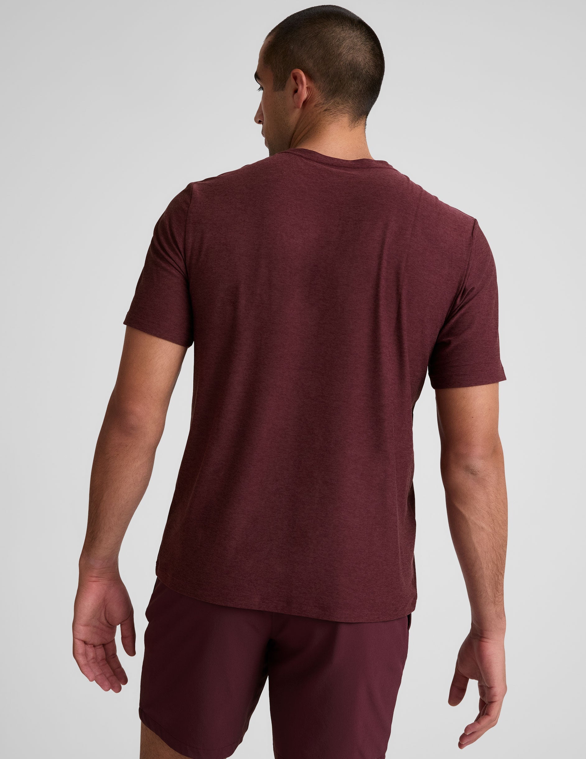 Comfortable Men's Crew Neck Tee Lightweight Soft Heather Fabric T-Shirt