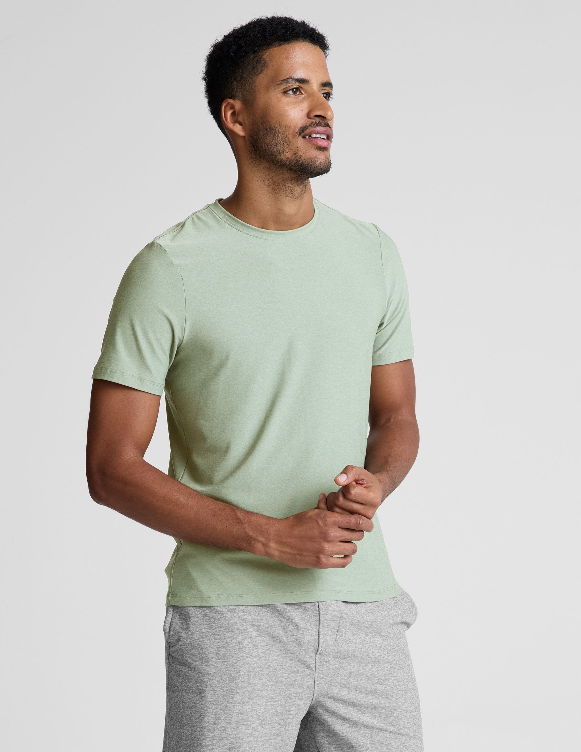 Men's Ultra-Soft Crew Neck Tee 2.0: Lightweight, Modern Fit, Ribbed Trim