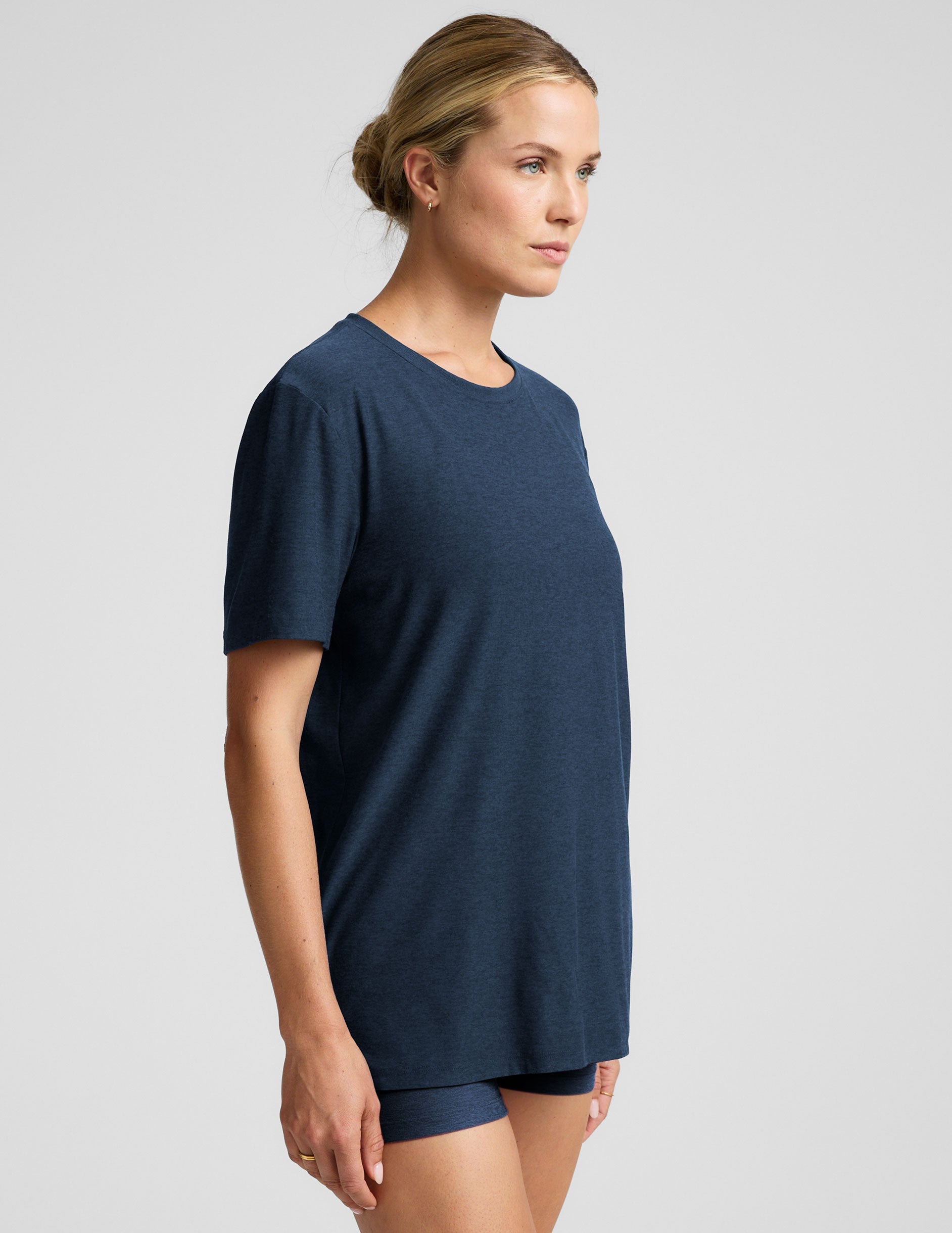 Beyond Yoga Always Super Soft Lightweight Oversized Crew Neck Tee Nocturnal Navy
