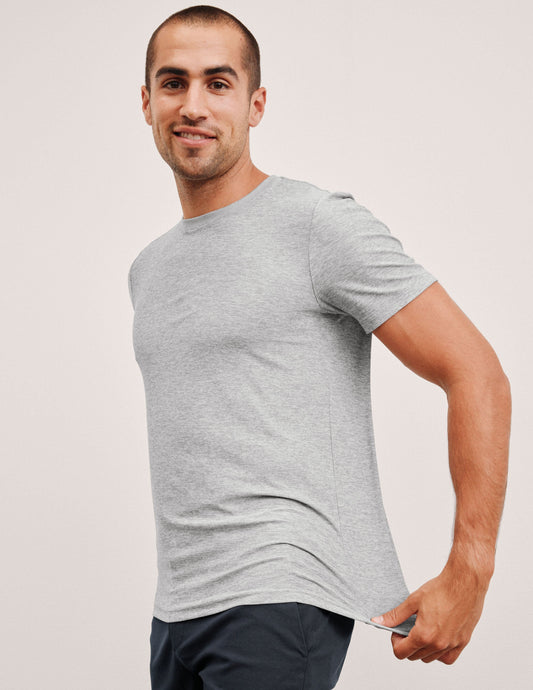 Ultra-Soft Featherweight Spacedye Men's Crew Tee: Relaxed Fit, Everyday Comfort T-Shirt
