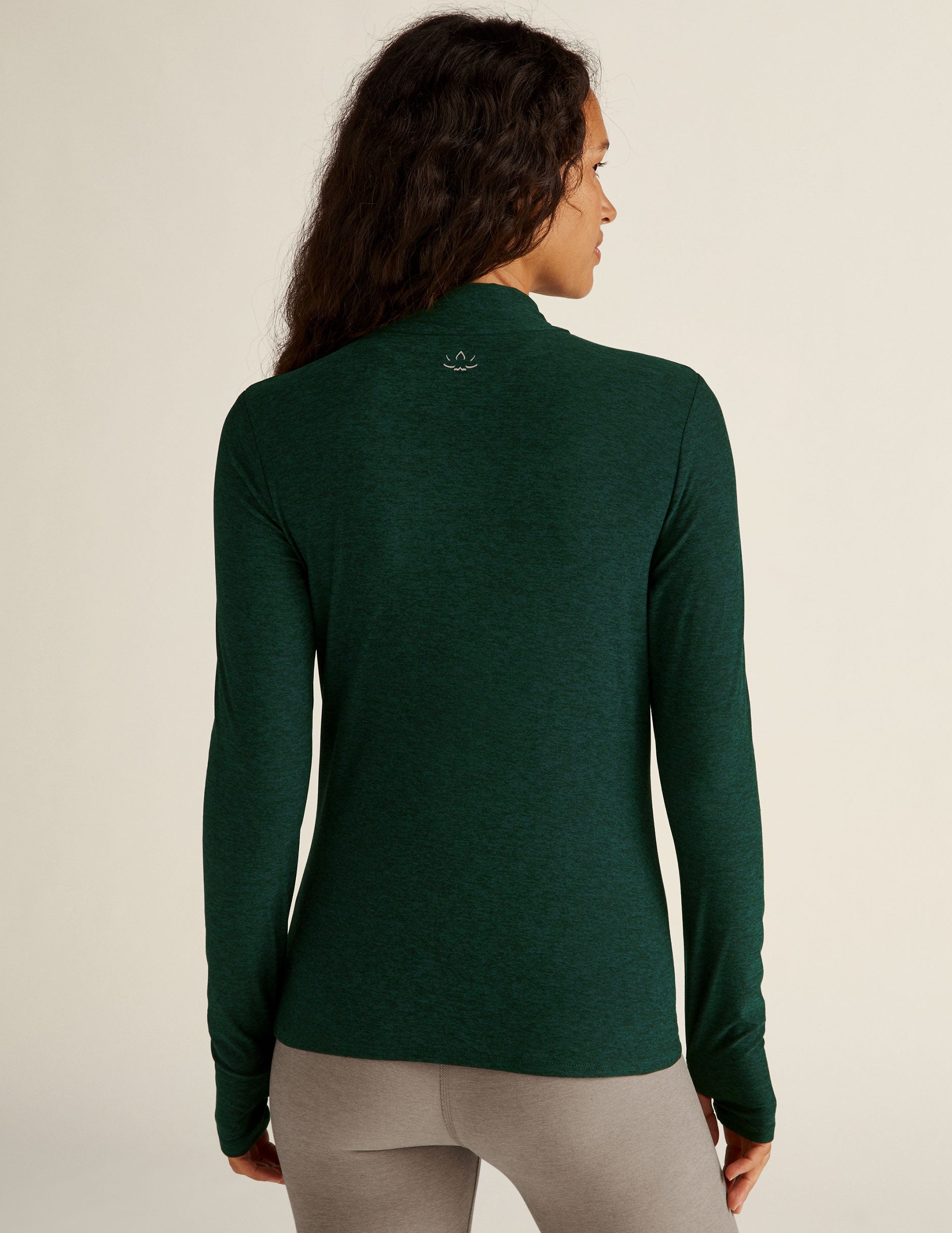 Featherweight Soft Mock Neck Pullover Top with Thumbholes for Ultimate Comfort
