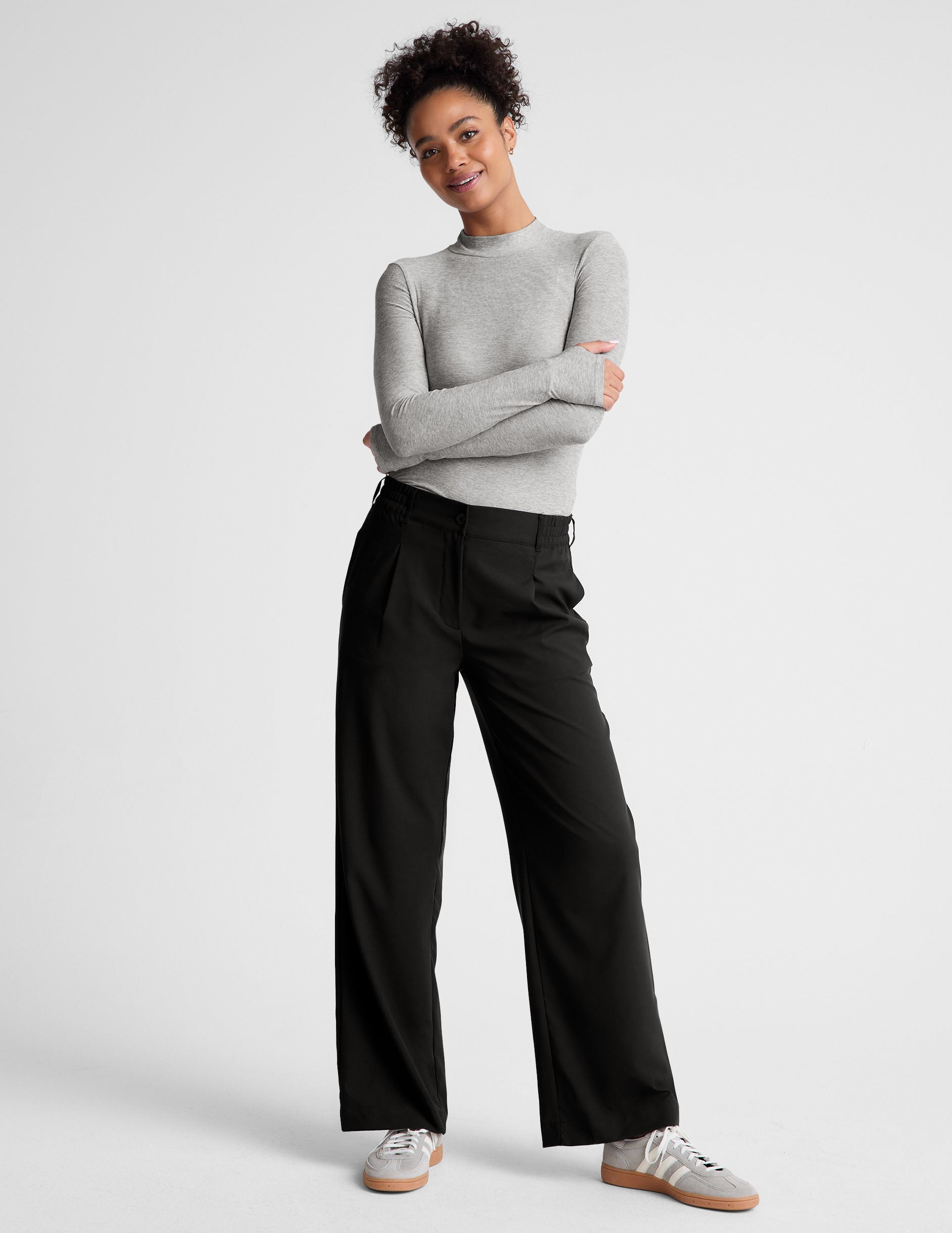 Luxurious Featherweight Moving On Pullover: Soft, Fitted, Long-Sleeve Mock Neck Top
