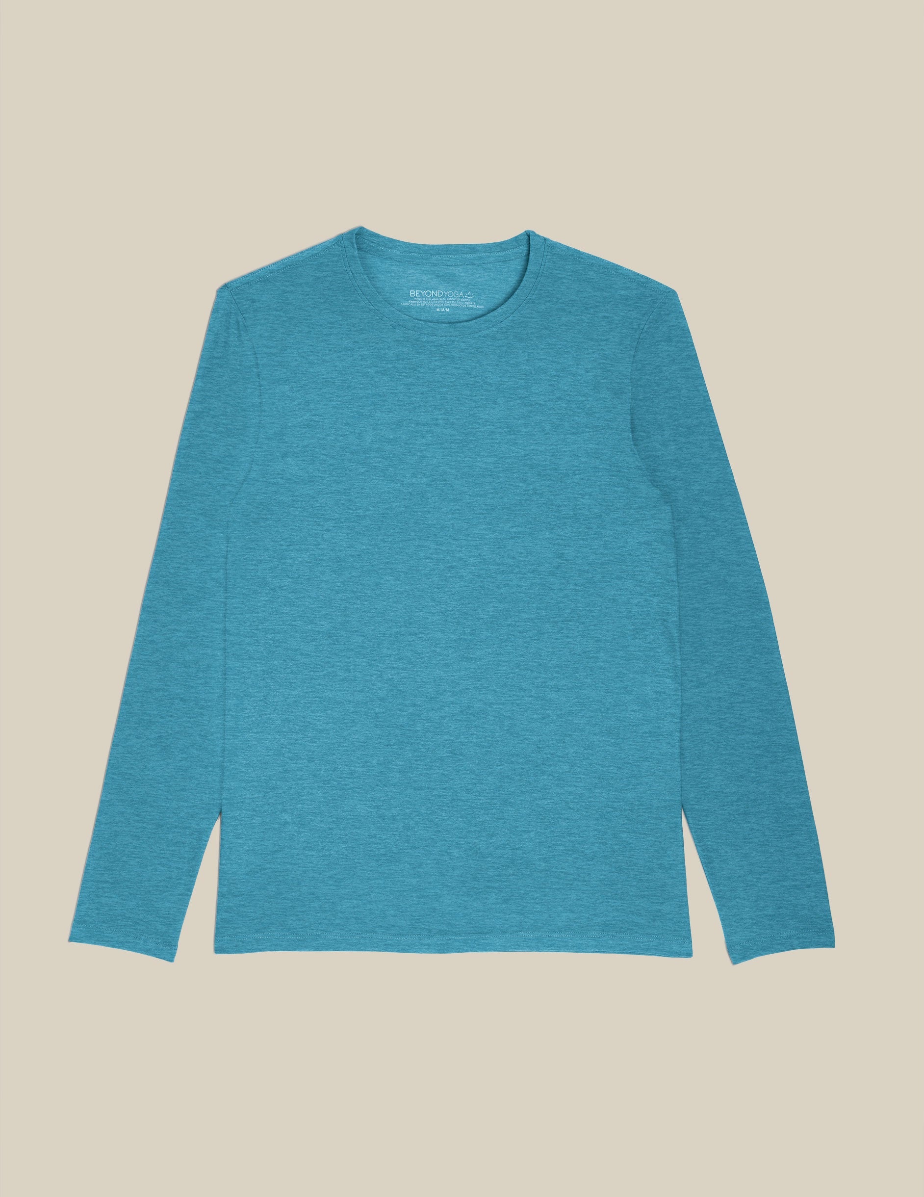 Men's Lightweight Cali Blue Long Sleeve Crew Neck Performance Top