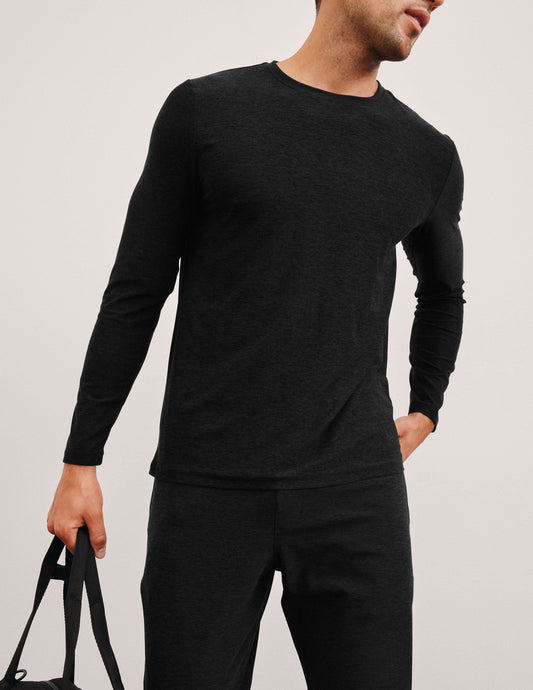 Men's Ultra-Soft Long Sleeve Crew Tee Shirt - Ultimate Everyday Comfort