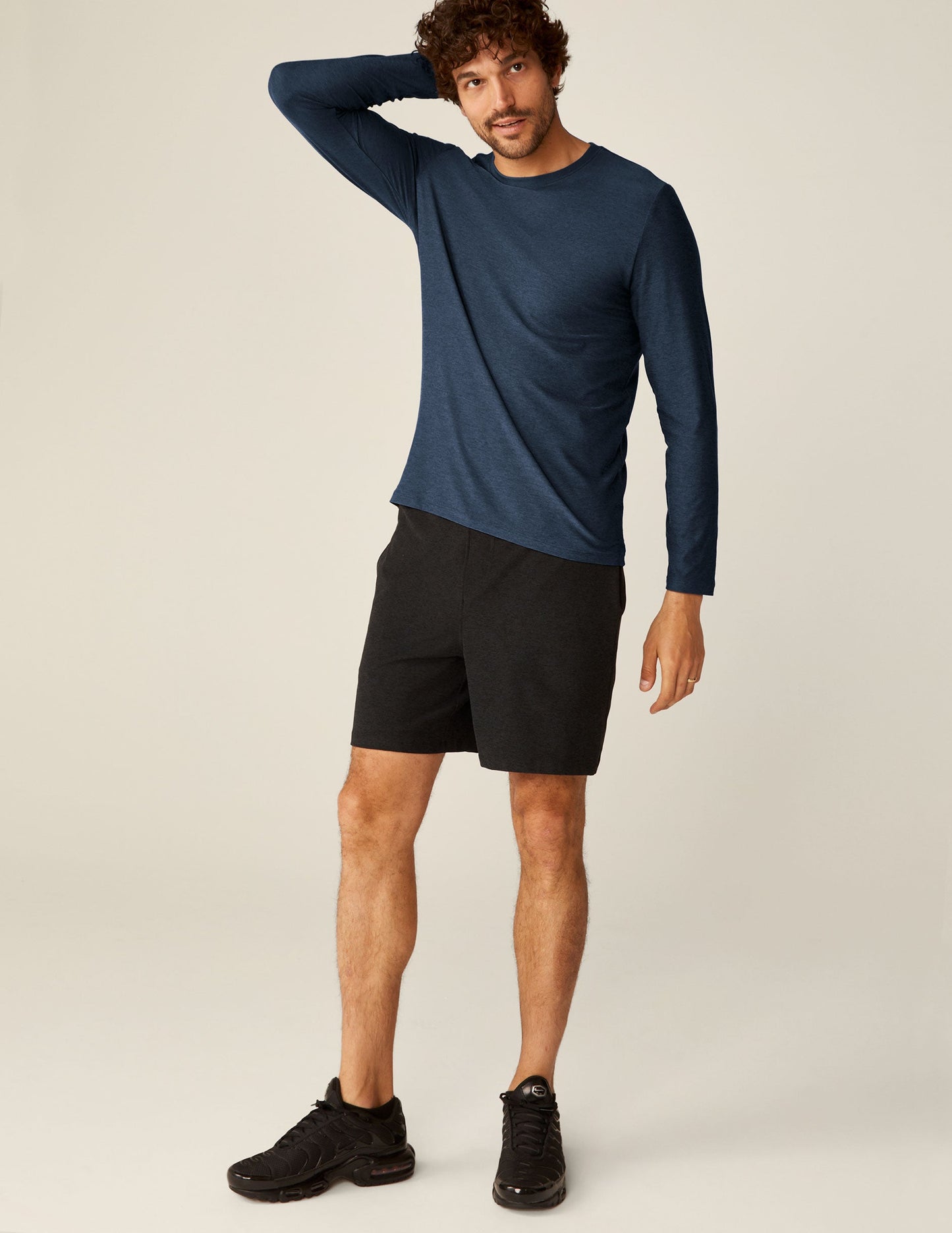 Men's Ultra-Soft Featherweight Spacedye Long Sleeve Crew Neck Shirt