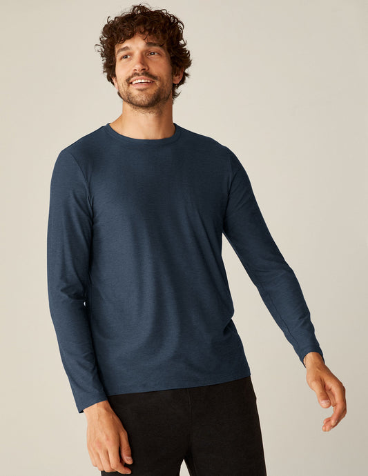Men's Ultra-Soft Featherweight Spacedye Long Sleeve Crew Neck Shirt