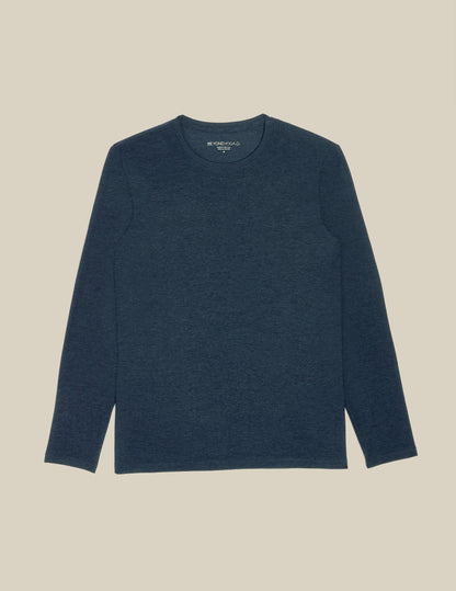 Men's Ultra-Soft Featherweight Spacedye Long Sleeve Crew Neck Shirt