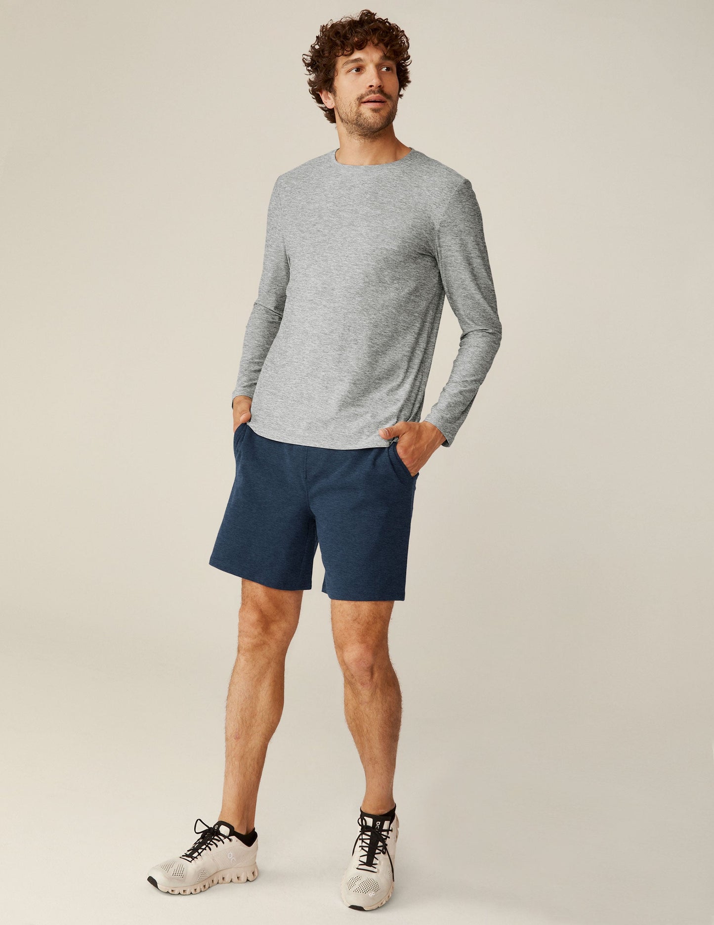 Men's Featherweight Spacedye Long Sleeve Crew Tee: Soft, Stylish & Versatile