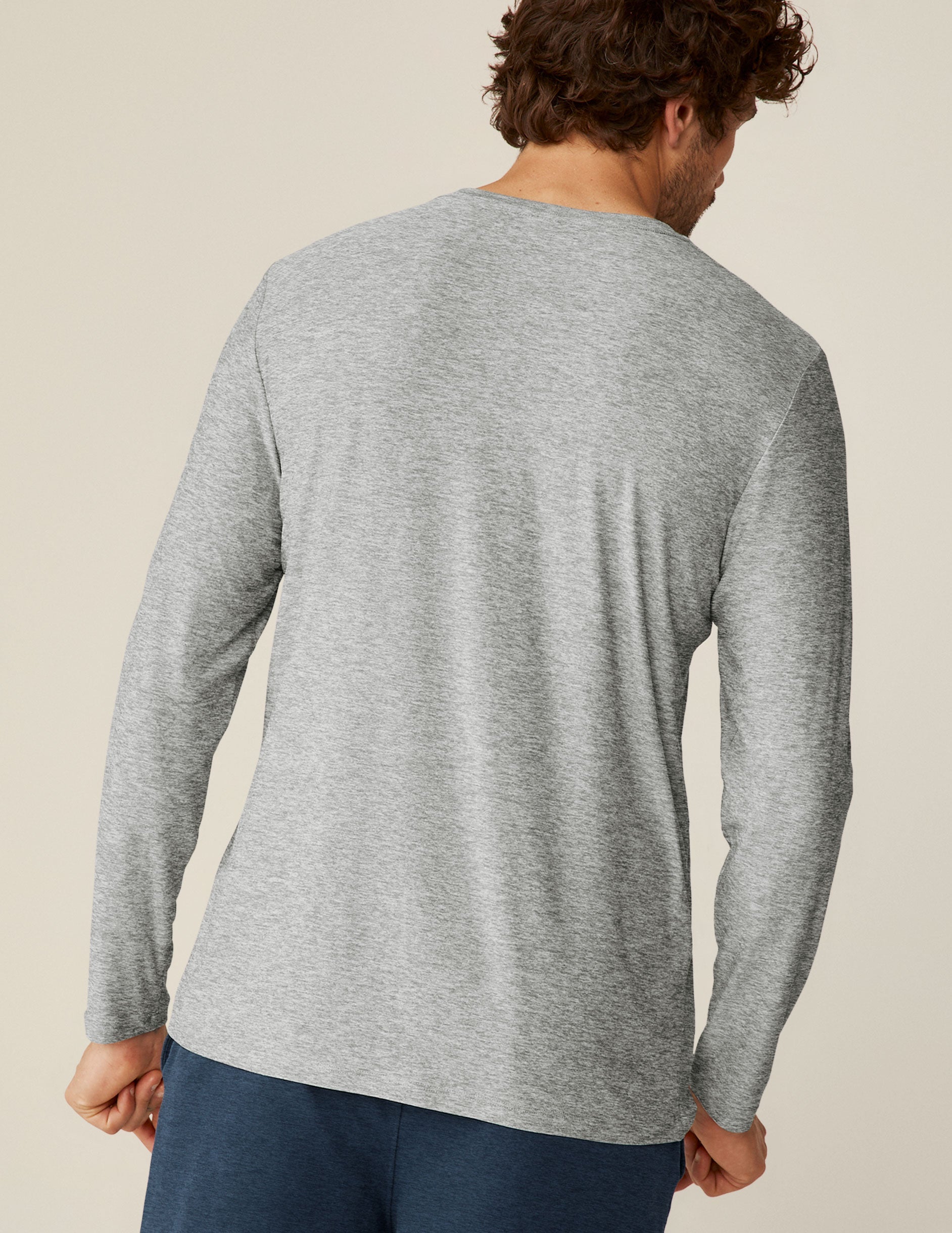 Men's Featherweight Spacedye Long Sleeve Crew Tee: Soft, Stylish & Versatile