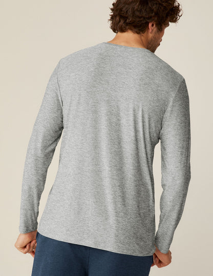 Men's Featherweight Spacedye Long Sleeve Crew Tee: Soft, Stylish & Versatile