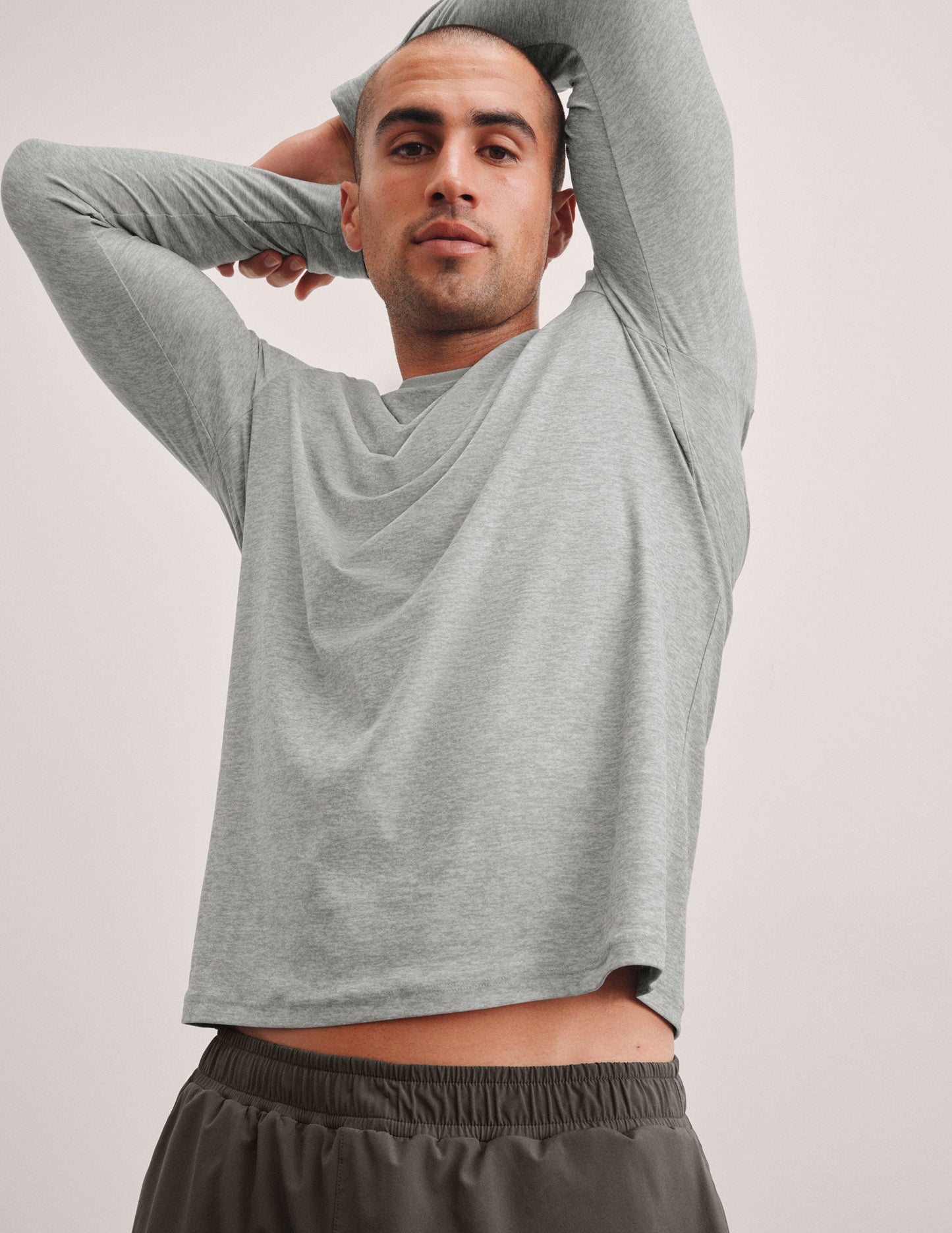 Men's Featherweight Spacedye Long Sleeve Crew Tee: Soft, Stylish & Versatile
