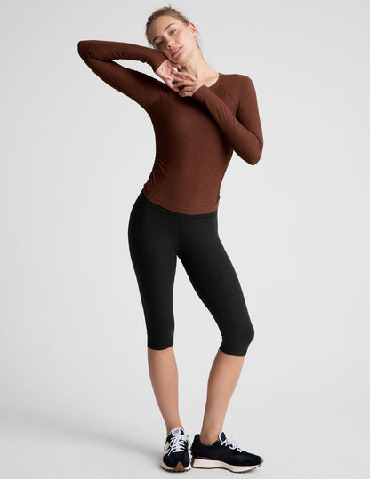 Ultra-Soft Featherlight Long Sleeve Top: Form-Fitting Comfort for Women