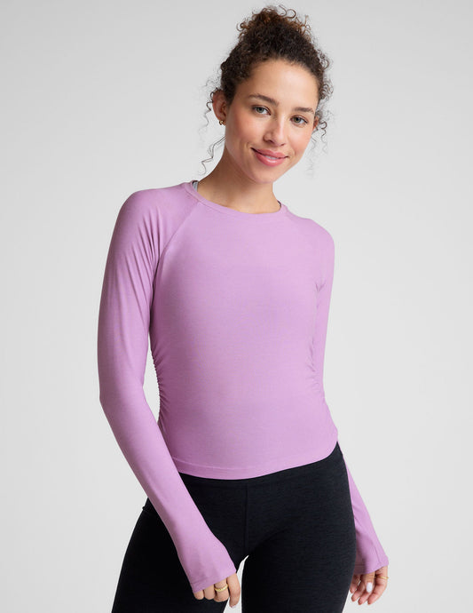 Ultra-Soft Featherweight Your Fit Long Sleeve Top with Adaptive Shirred Sides