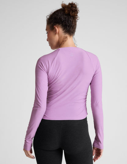 Ultra-Soft Featherweight Your Fit Long Sleeve Top with Adaptive Shirred Sides