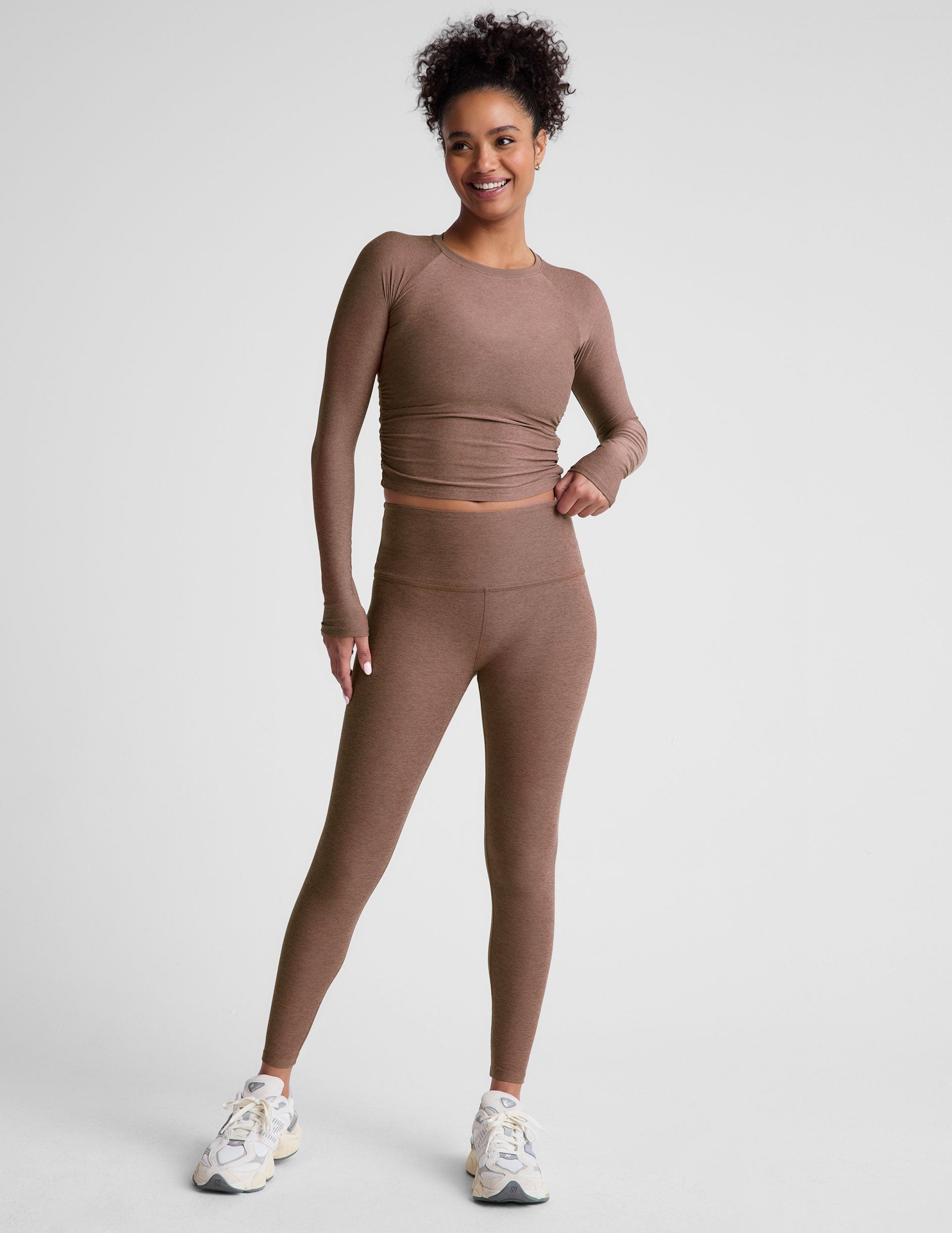 Featherweight Your Fit Shirred Long Sleeve Top: Ultra-Soft, Flattering, Everyday Comfort