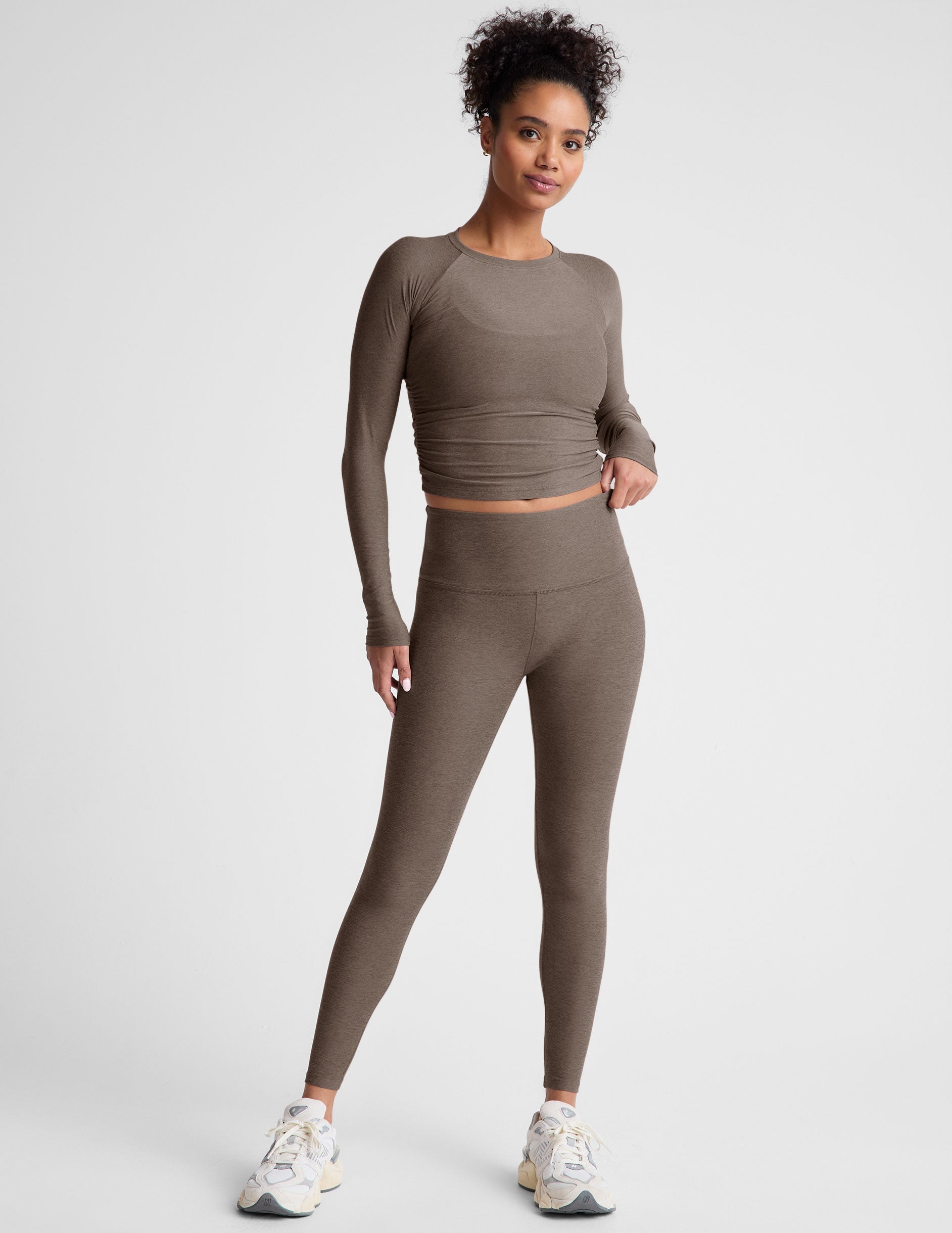 Featherweight Your Fit Shirred Long Sleeve Top: Ultra-Soft, Adaptive, Comfortable, Versatile Style
